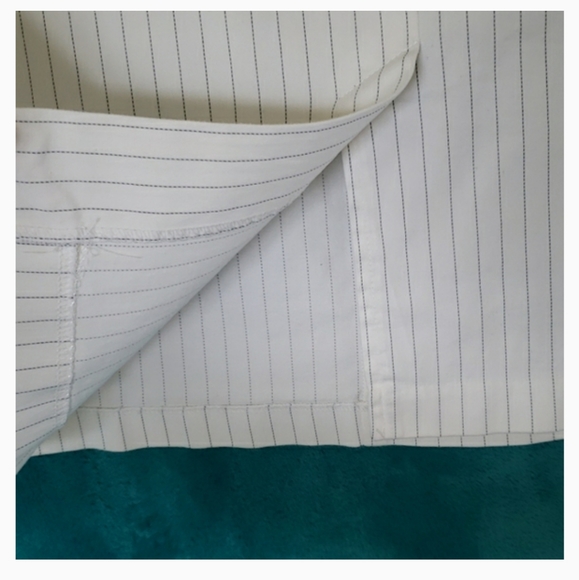 United Colors of Bennetton White Stretch Pinstripe Pencil Skirt - Picture 3 of 4